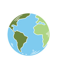world map on white