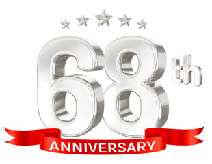 68th year anniversary silver number 