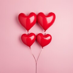 Fototapeta na wymiar pink hearts on a pink background