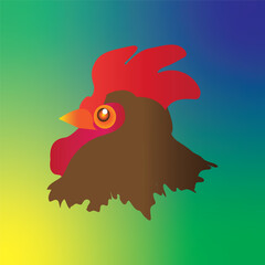 Obraz premium rooster on the meadow