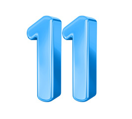 11 Blue Number 
