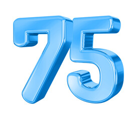75 Blue Number 