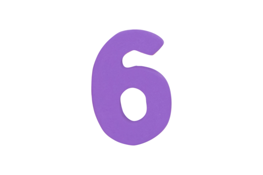 Dark purple wooden arabic number seven Isolated on cutout PNG. Wooden jigsaw dark purple tangram puzzle as shape "7". arabic number it is universal language used in learning education for children.