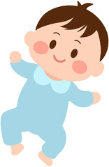 Fototapeta premium Happy baby boy lcon