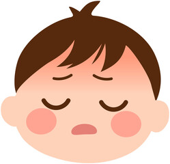 Obraz premium Sick Baby boy Emoji