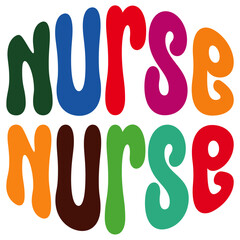 Retro Nurse  T-shirt Design, Vector