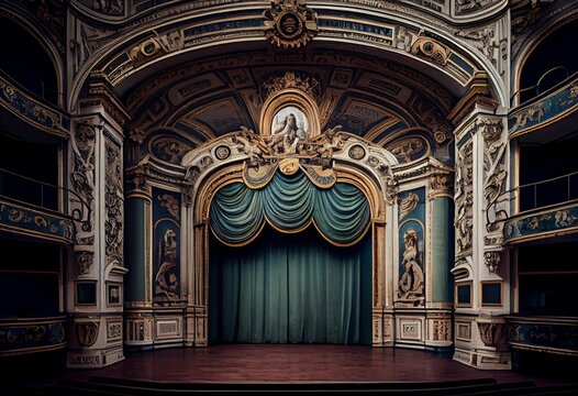 Vienna Austria : Theatre - 19th Century. Generative AI