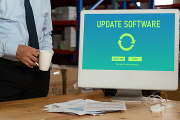 Software update on computer for modish version of device software upgrade