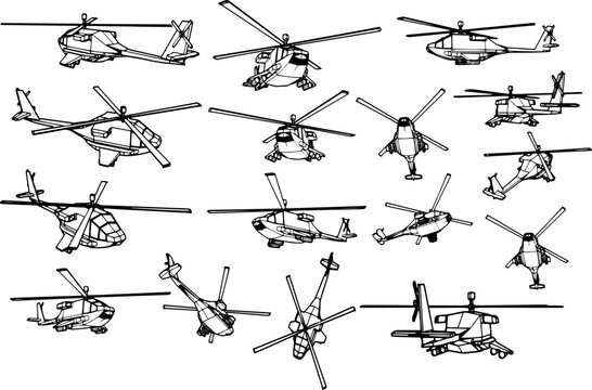 "Elevate Your Design: High-Quality Helicopter Silhouette Set for Aviation Projects"  Premium Helicopter Silhouette Set,  High-Quality Silhouette Set for Aeronautics Projects