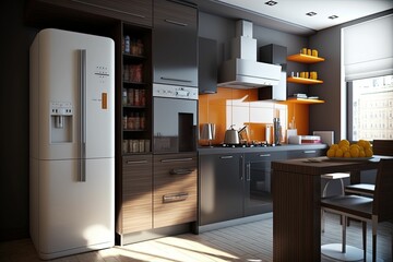 modern kitchen interior, cute and smart kitchen, kitchen interior design ideas.