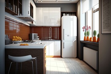 modern kitchen interior, cute and smart kitchen, kitchen interior design ideas.