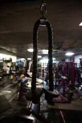 Rope hanging in an oldschool bodybuilding gym