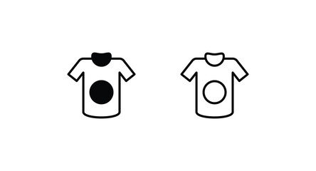 T Shirt icon design with white background stock illustration
