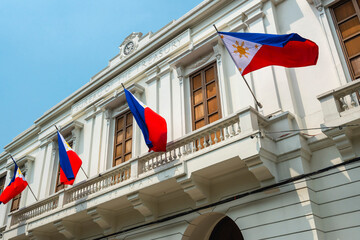 Intramuros, Manila, Philippines -  Ayuntamiento de Manila, a reconstructed 19th century building...
