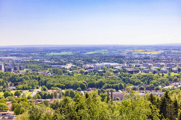 Fototapeta na wymiar View of Skövde city in Sweden a beautiful summer day