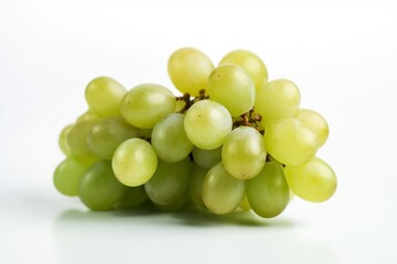 green grapes on white background