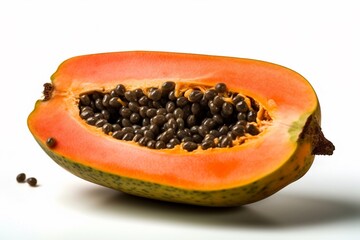 papaya isolated on white background