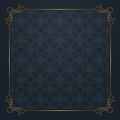 floral pattern, with vintage frame