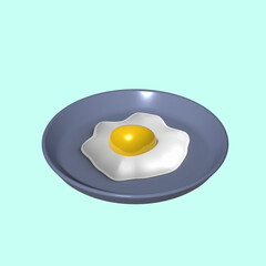 fried egg on a plate