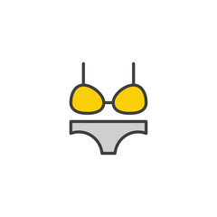 Bikni icon design with white background stock illustration