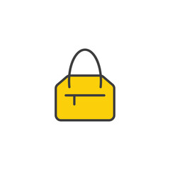 Hand Bag icon design with white background stock illustration