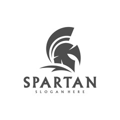 Spartan Logo Template Vector, Creative Sparta Logo Vector, Spartan Helmet Logo