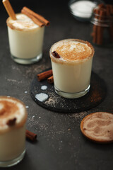 Kogel mogel drink made from eggs with cream