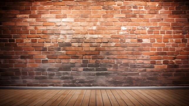 brick wall and floor