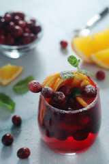 Winter cranberry and orange drink