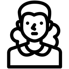 maid avatar black outline icon