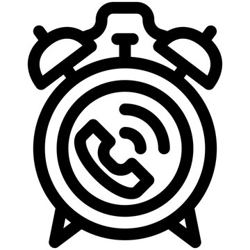 recommend clip art: wake up call black outline icon