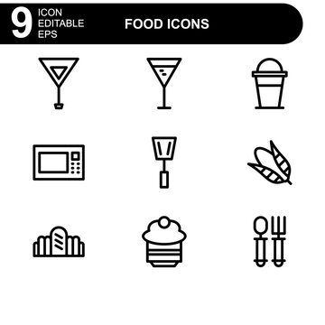 food icon or logo isolated sign symbol vector illustration - high quality black style vector icons
