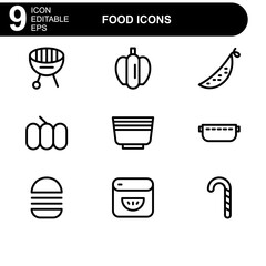 food icon or logo isolated sign symbol vector illustration - high quality black style vector icons