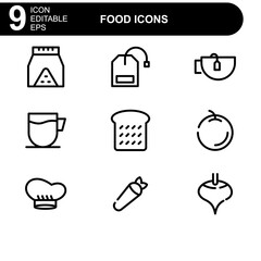 food icon or logo isolated sign symbol vector illustration - high quality black style vector icons