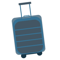 Suitcase stroller bag illustration.  airport bag. Trolley bag