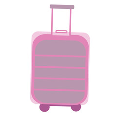 Suitcase stroller bag illustration.  airport bag. Trolley bag