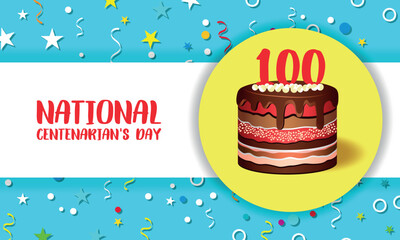 national centenarian's day . Design suitable for greeting card poster and banner