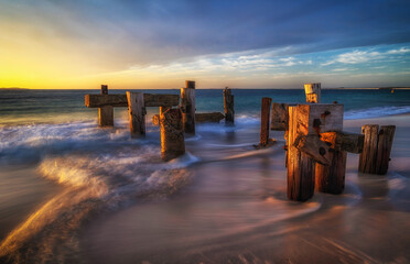 The Old Jetty, at Jurien Bay, West Australia, at Sunset