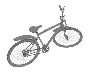 Realistic bike isolated on transparent background. 3d rendering - illustration