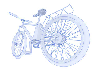 Fototapeta premium Realistic bike isolated on transparent background. 3d rendering - illustration