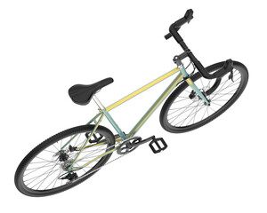 Fototapeta na wymiar Realistic bike isolated on transparent background. 3d rendering - illustration