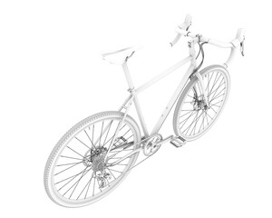 Obraz na płótnie Canvas Realistic bike isolated on transparent background. 3d rendering - illustration