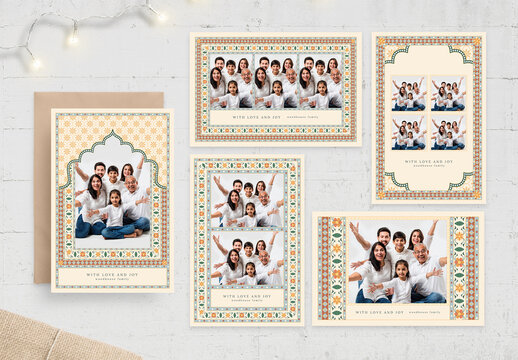 Indian Photo Card Template Set