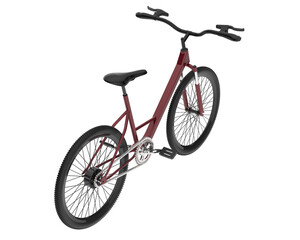 Fototapeta premium Realistic bike isolated on transparent background. 3d rendering - illustration