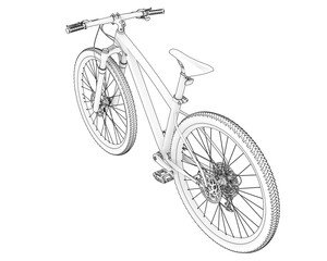 Obraz premium Realistic bike isolated on transparent background. 3d rendering - illustration