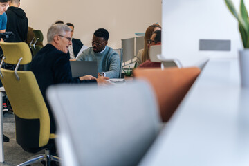 Multiracial people working together