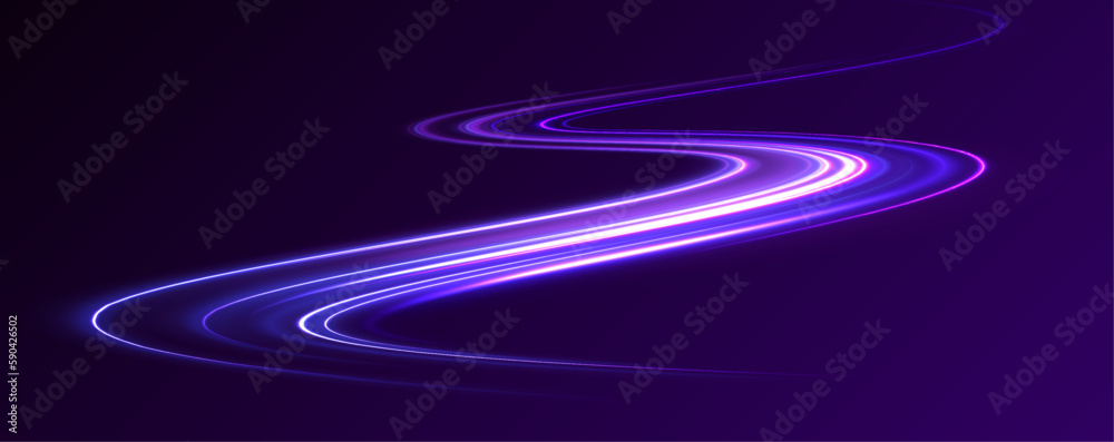 Fototapete laser beams luminous abstract sparkling isolated on a transparent background. light and stripes movi