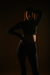 Stunning girl posing in studio