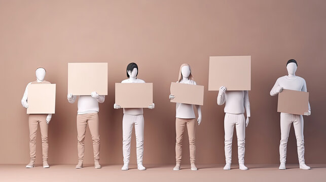 Stand up persons on protest