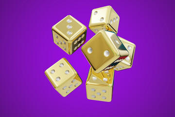 dice on a white background